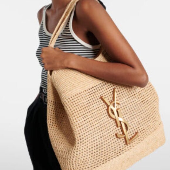 YSL ICARE RAFFIA BAG - Picture 2 of 2